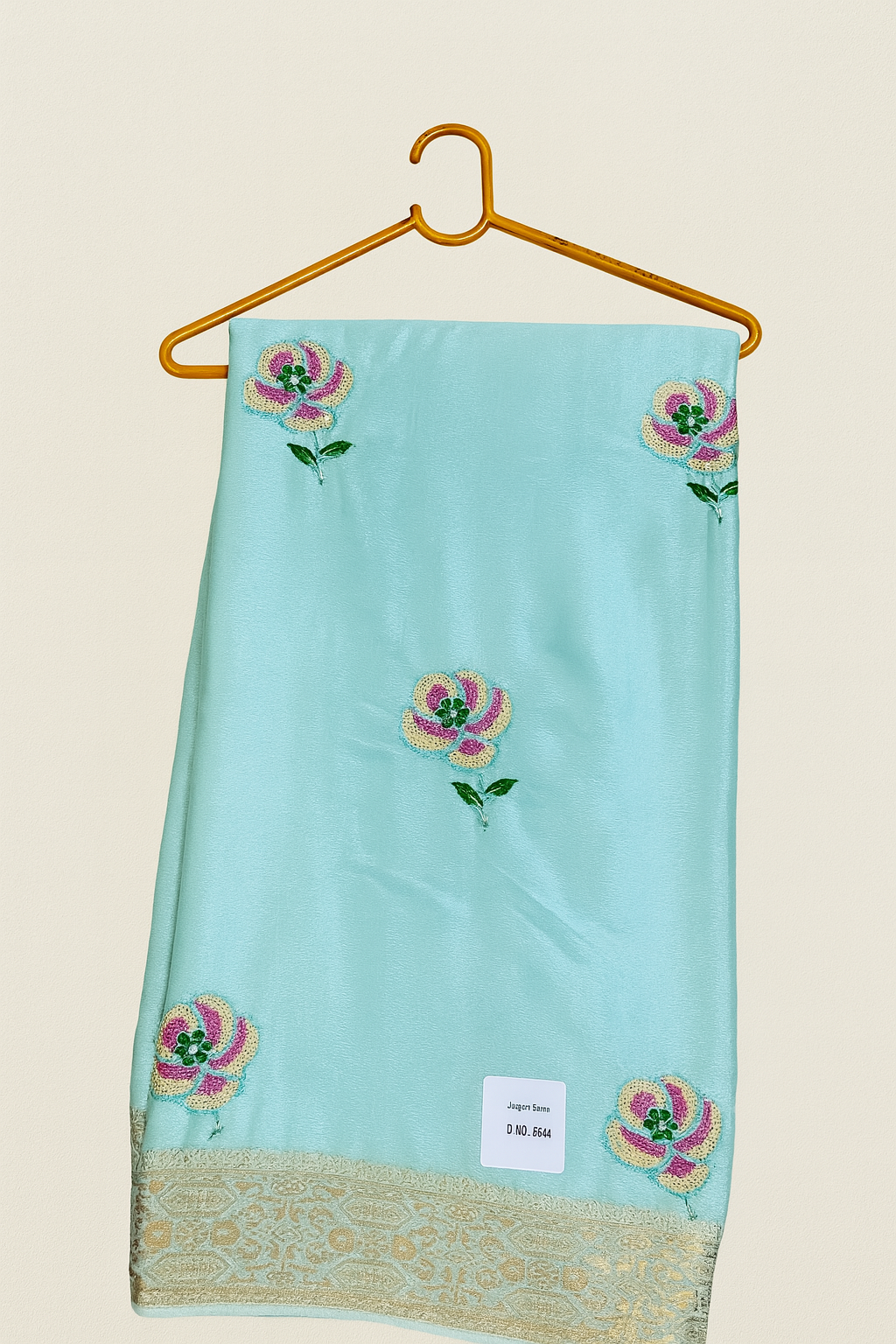 Blossom Breeze Aqua Saree