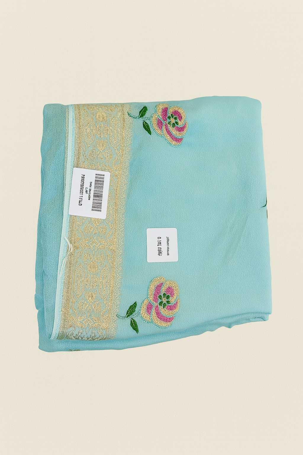 Blossom Breeze Aqua Saree
